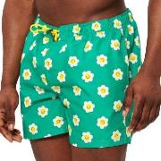 Happy socks Badebukser Smiley Daisy Swim Shorts Grønn m blomst Large H...