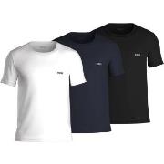 BOSS 3P Classic Crew Neck T-shirt Svart/Marine/Hvit bomull Large Herre