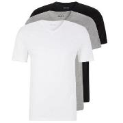 BOSS 3P V-Neck Classic T-shirt Hvit/Grå bomull X-Large Herre