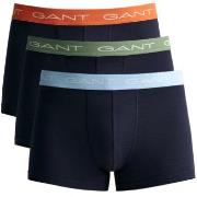 Gant 3P Cotton Trunks Marine/Blå bomull X-Large Herre