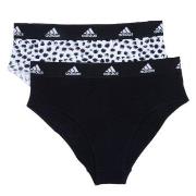 adidas Truser 2P Bikini Brief Svart/Hvit bomull Large Dame