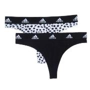 adidas Truser 2P Underwear Brazilian Thong Svart/Hvit bomull X-Large D...