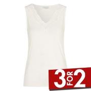 Damella Bamboo Lace Tank Top Hvit Bambus XX-Large Dame