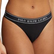 Polo Ralph Lauren Truser Mid Rise Thong Svart Small Dame