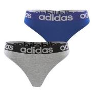 adidas Truser 2P Underwear Brazilian Thong Blå/Grå bomull Large Dame