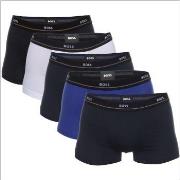 BOSS 5P Jersey Quality Cotton Mix Solid Cotton Trunks Mixed bomull Med...