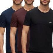 BOSS 3P Classic Cotton Solid T-Shirt Multi-colour-2 bomull Medium Herr...