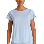 Calida DSW Cooling Short Sleeve Sleep Shirt Lysblå lyocell Medium Dame