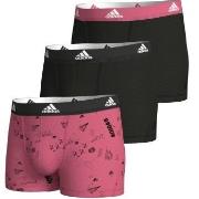 adidas 3P Active Flex Cotton Trunk Svart/Rosa bomull XX-Large Herre