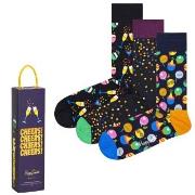 Happy socks Strømper 3P Celebration Socks Gift Box Svart mønstret bomu...