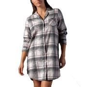 Trofe Flannel Nightdress Rutet bomull Small Dame