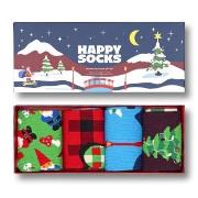 Happy Sock Santas Workshop Socks Gift Set Strømper 4P Mixed bomull Str...