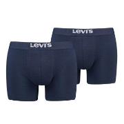 Levis 2P Men Solid Basic Boxer Brief Marine bomull Large Herre