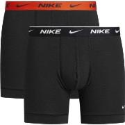 Nike 2P Cotton Stretch Boxer Brief Svart/Oransje bomull Medium Herre