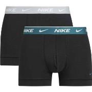 Nike 2P Everyday Cotton Stretch Trunk Svart/Grå bomull X-Large Herre