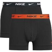Nike 2P Everyday Cotton Stretch Trunk Svart/Oransje bomull Medium Herr...