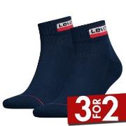Levis Strømper 2P Sport Mid Cut Sock Mørkblå Str 39/42