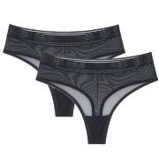 Triumph Truser 2P Tempting Sheer Highwaist String Svart polyester Smal...