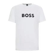 BOSS T Shirt RN Hvit bomull Large Herre