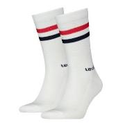 Levis Strømper 2P Regular Cut Stripe Socks Hvit Str 39/42