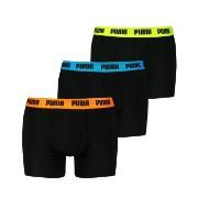 Puma 3P Men Everyday Boxer Svart/Oransje bomull X-Large Herre