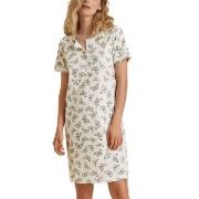 Calida Night Lovers Sleepshirt Hvit Mønster bomull Small Dame