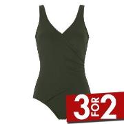 Damella Julia Chlorine Resistant Swimsuit Mørkgrørnn  polyamid 46 Dame