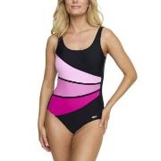 Damella Laura Chlorine Resistant Swimsuit Svart/Rosa 42 Dame