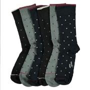 Topeco Strømper 6P Men Bamboo Printed Socks Mixed Str 41/45 Herre