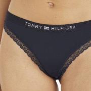 Tommy Hilfiger Truser Tonal Logo Lace Thong Marine Medium Dame