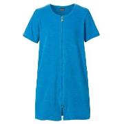 Trofe Short Sleeved Beachrobe Blå Large Dame