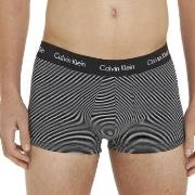 Calvin Klein 3P Cotton Stretch Low Rise Trunks Svart stripet bomull Sm...