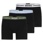 BOSS 3P Power Bold BoxerBr Svart bomull Large Herre