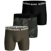 Björn Borg 3P Performance Boxer 1729 Grønn Mønster polyester X-Large H...