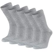 Seger Strømper 5P Basic Cotton Socks Grå Str 39/42