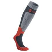 Seger Strømper Byggmark Mid Compression Sock Rød/Grå Str 37/39