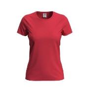 Stedman Comfort-T Crew Neck T-shirt Rød bomull X-Large Dame