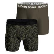 Björn Borg 2P Performance Boxer 1727 Grønn Mønster polyester Small Her...