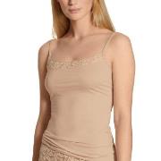 Calida Natural Comfort Lace Spaghetti Top Beige bomull XX-Small Dame