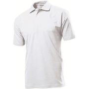 Stedman Polo Men Hvit bomull 4XL Herre