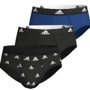 adidas 3P Active Flex Cotton Brief Svart/Blå bomull Large Herre