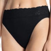 Calida Truser 2P Lycraspitze Panty Svart bomull Medium Dame