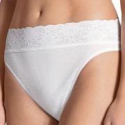 Calida Truser 2P Lycraspitze Panty Hvit bomull Medium Dame