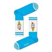 Happy socks Strømper 3P Ice Cream Sock Lysblå/Hvit bomull Str 41/46