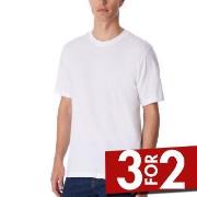 Schiesser 2P Essentials American T-shirts Round Neck Hvit bomull Small...
