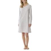 Schiesser Women Longsleeve Nightdress Hvit/Grå bomull 40 Herre