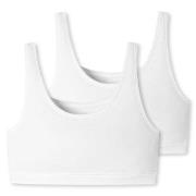 Schiesser BH 2P 95-5 Organic Cotton Bustier Top Hvit bomull 38 Dame