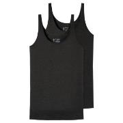 Schiesser 2P 95-5 Organic Tank Top Svart bomull 44 Dame