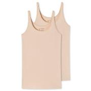 Schiesser 2P 95-5 Organic Tank Top Beige bomull 44 Dame