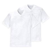 Schiesser 2P Essentials American T-shirts V-neck Hvit bomull 3XL Herre